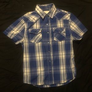 Button up mens plaid shirt